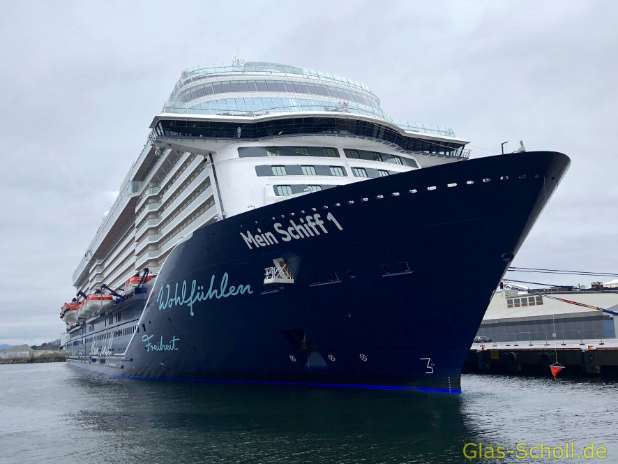 Spezialglas von Glas Scholl auf der neuen Mein Schiff 1