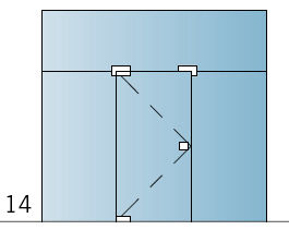 14 Tür zwischen Seitenteilen mit durchgehendem Oberlicht