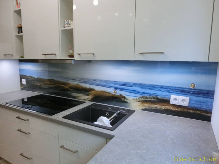 Dänische Küste als Küchen-Rückwand