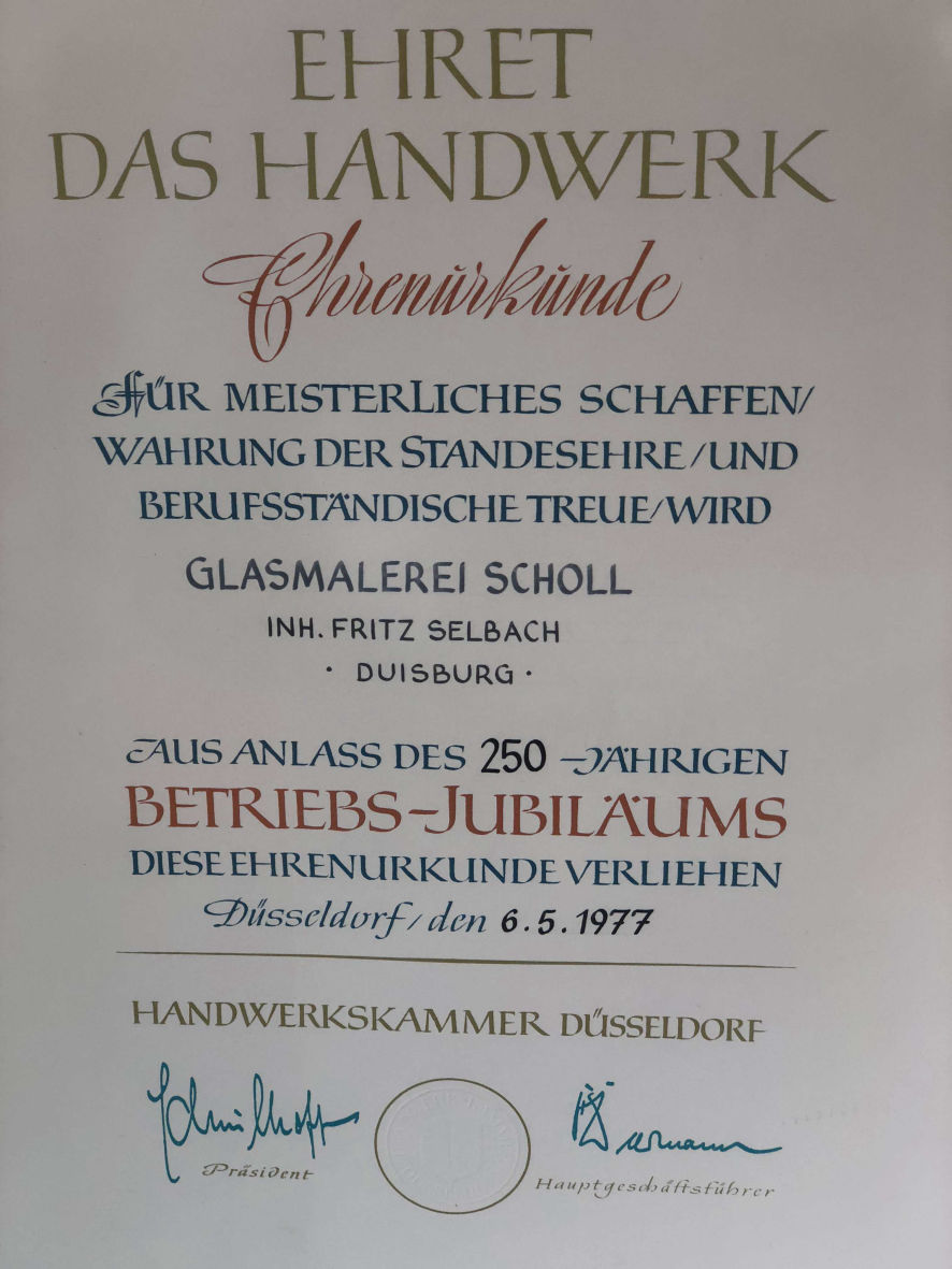1977 Glas Scholl wird 250 Jahre alt