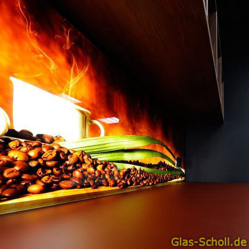 LED Küchenrückwände - Spritzschutz - Spiegelfliesen von Glas Scholl